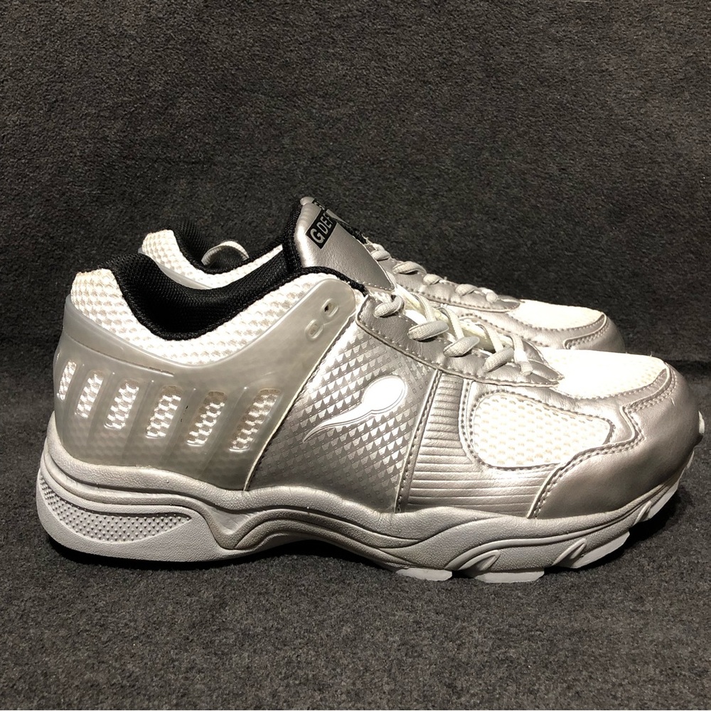 GDEFY Shoes Mens Size 8 Gravity Defyer Silver Orthopedic Walking Sneakers Gray